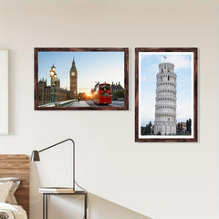 Rustic Brown Picture Frame for Wall/Tabletop 27.94x43 Photos Horizontal/Vertical