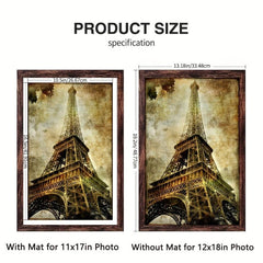 Rustic Brown Picture Frame for Wall/Tabletop 27.94x43 Photos Horizontal/Vertical