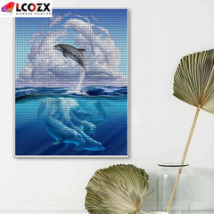 Dolphin 5D Diamond Painting Kit - Creative DIY Rhinestone Art
