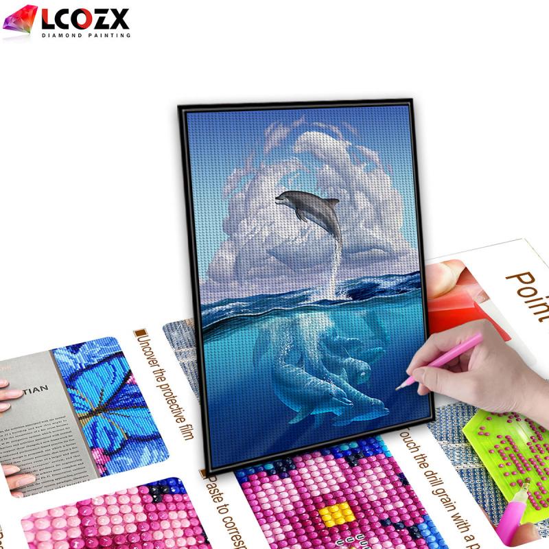 Dolphin 5D Diamond Painting Kit - Creative DIY Rhinestone Art