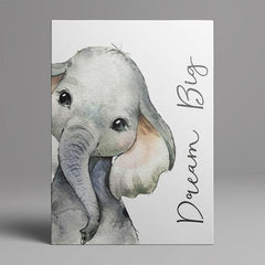 6pcs Watercolor Animals Poster Wall Art Elephant Lion Giraffe Canvas Painting