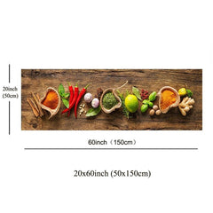 1pc Food Ingredients Canvas Art Poster Realist Style Art Hanging Painting