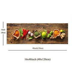 1pc Food Ingredients Canvas Art Poster Realist Style Art Hanging Painting