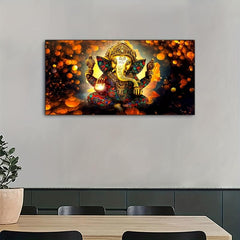 Light Abstract Animal Wall Poster Hindu God Ganesh Elephant Canvas Painting