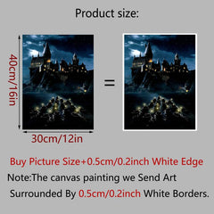 Magic Castle Poster Wall Art Canvas Painting