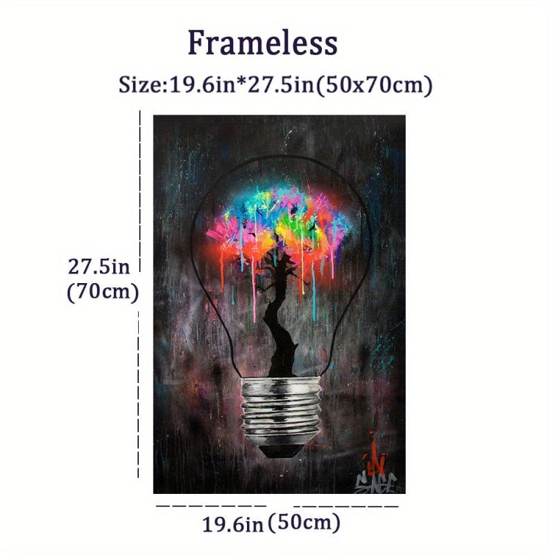 Light Bulb Abstract Street Graffiti Art Poster Canvas Wall Painting