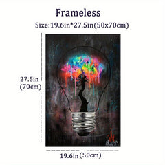 Light Bulb Abstract Street Graffiti Art Poster Canvas Wall Painting