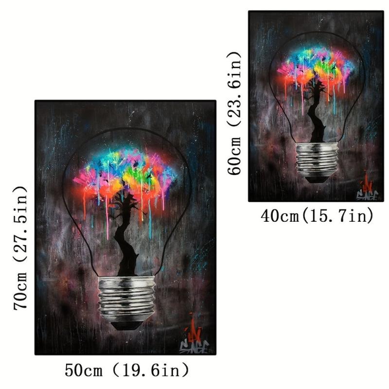 Light Bulb Abstract Street Graffiti Art Poster Canvas Wall Painting