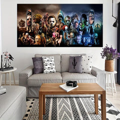 Classic Horror Movies Villains Art Posters Canvas Painting Wall Prints