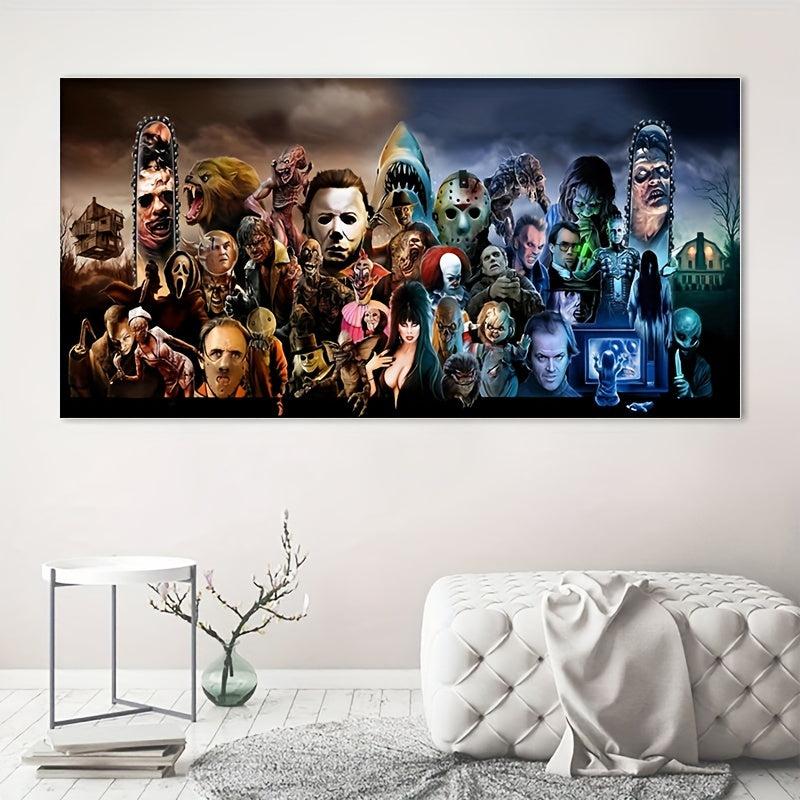 Classic Horror Movies Villains Art Posters Canvas Painting Wall Prints