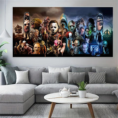 Classic Horror Movies Villains Art Posters Canvas Painting Wall Prints