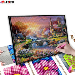 5D Countryside Village Rhinestone DIY Gemstone Painting