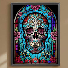 Skull Glass DIY 5D Diamond Painting Kits For Adults