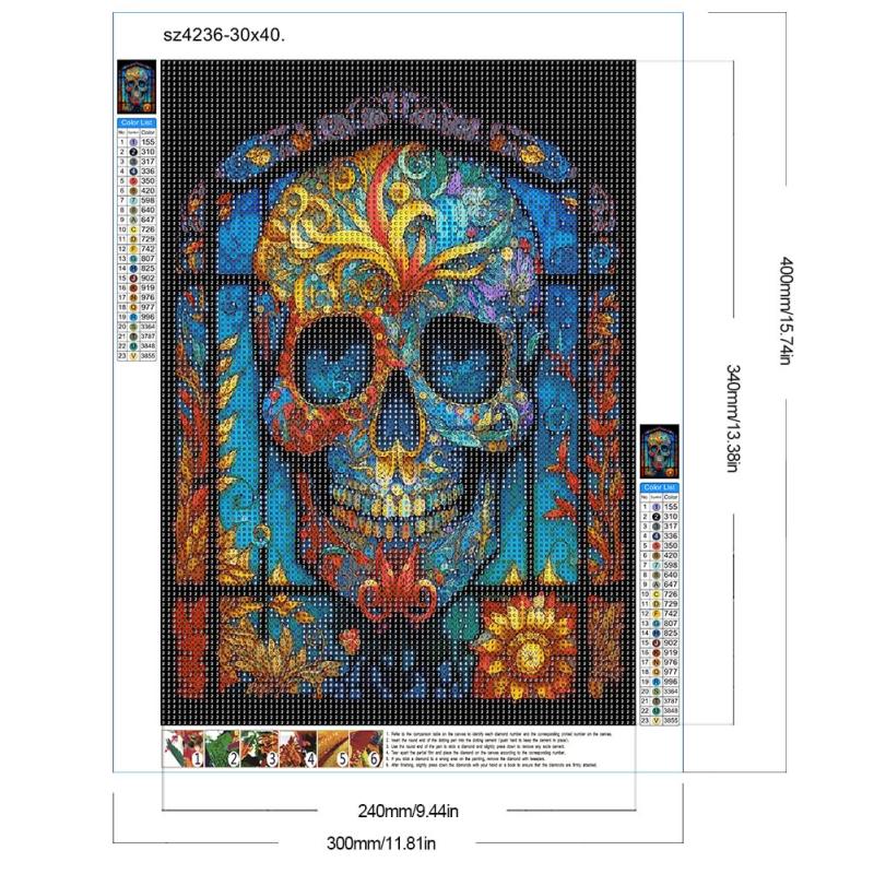 Skull Glass DIY 5D Diamond Painting Kits For Adults
