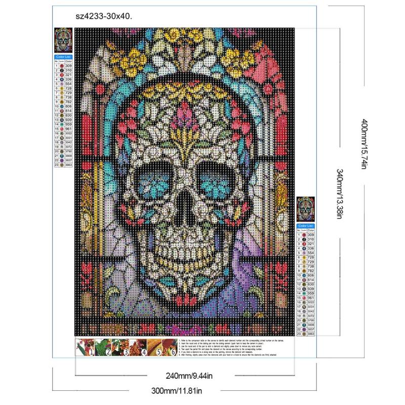 Skull Glass DIY 5D Diamond Painting Kits For Adults