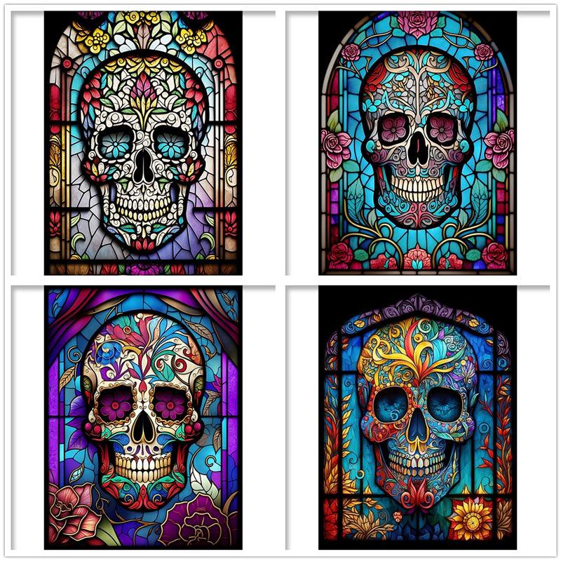 Skull Glass DIY 5D Diamond Painting Kits For Adults
