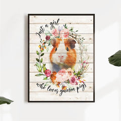 1pc Guinea Pig Poster Canvas Wall Art Home Decor