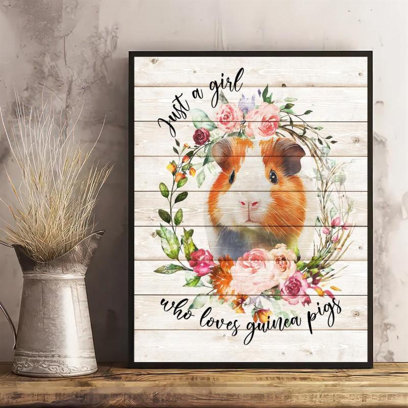 1pc Guinea Pig Poster Canvas Wall Art Home Decor