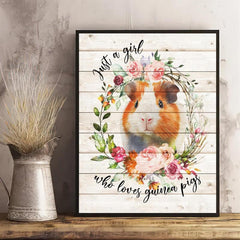 1pc Guinea Pig Poster Canvas Wall Art Home Decor