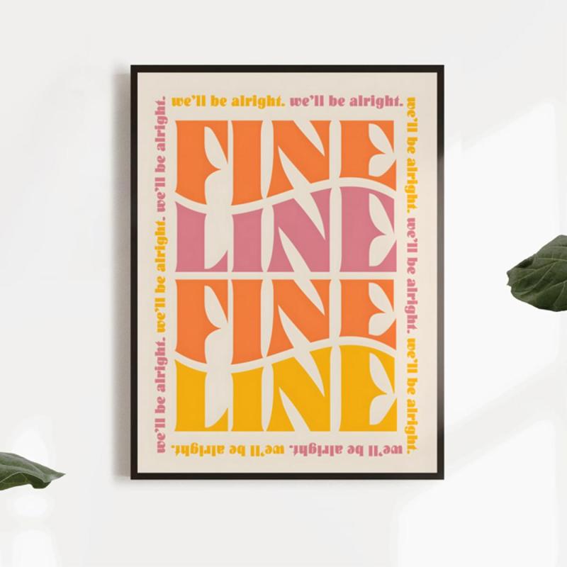 Fine Line Print Canvas Poster Inspiring Home Decor Art Print Wall Art
