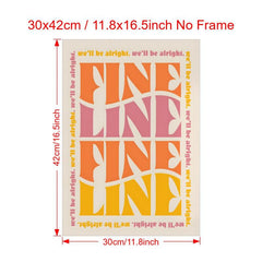 Fine Line Print Canvas Poster Inspiring Home Decor Art Print Wall Art