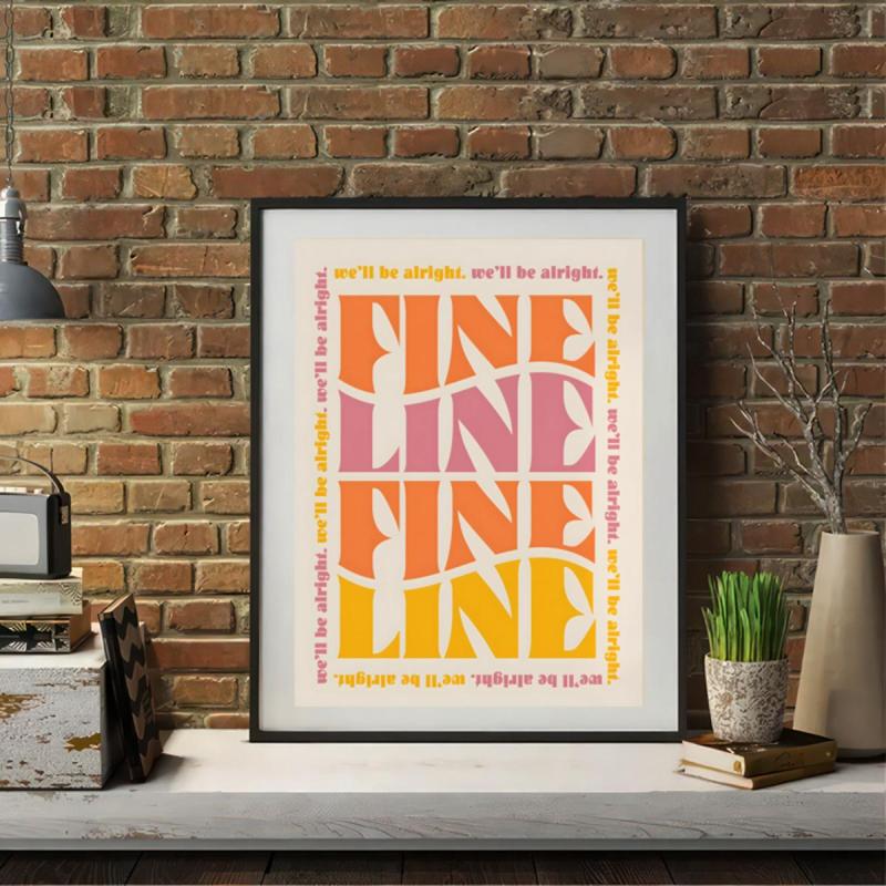 Fine Line Print Canvas Poster Inspiring Home Decor Art Print Wall Art