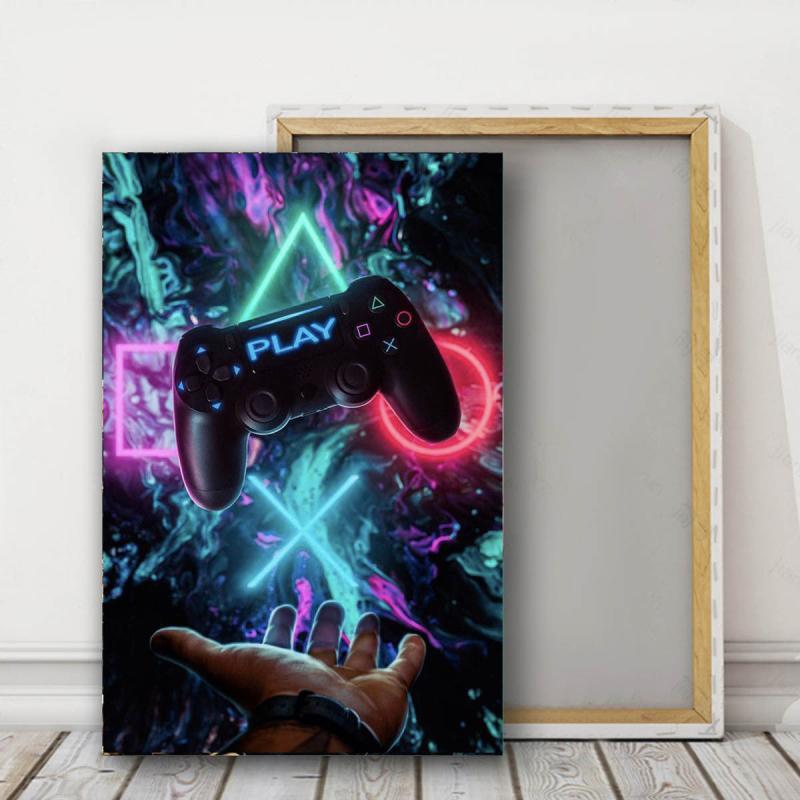 Game Controller Canvas Art 20-48cm Frame for Home Decor