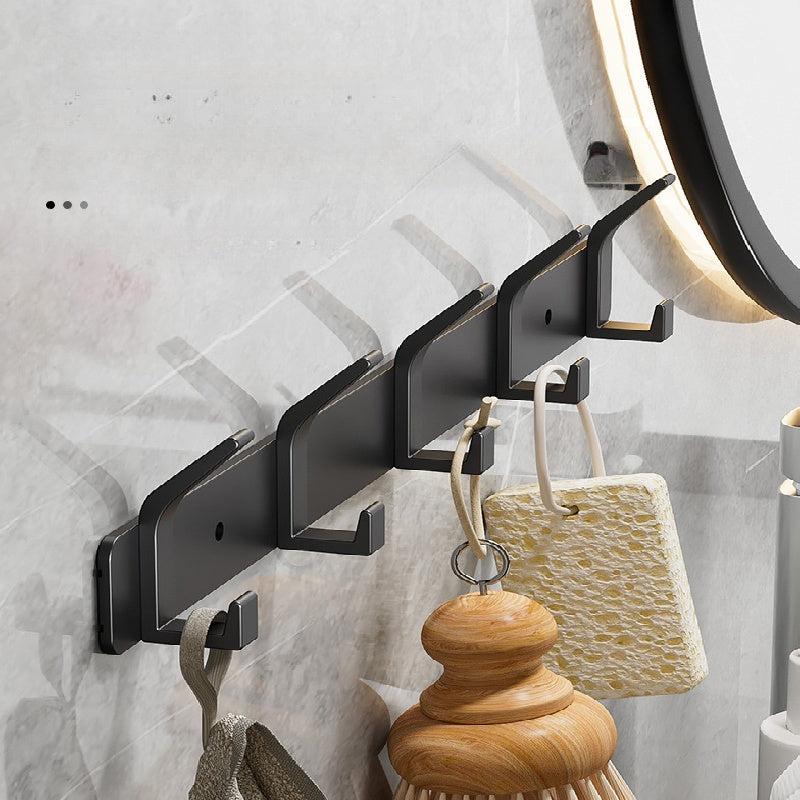 Metal Door Back Row Hook Multipurpose Coat Towel Hat Key Hanging Rack