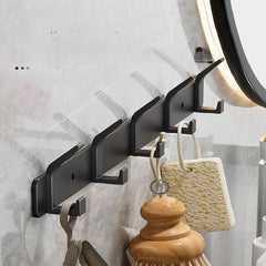 Metal Door Back Row Hook Multipurpose Coat Towel Hat Key Hanging Rack