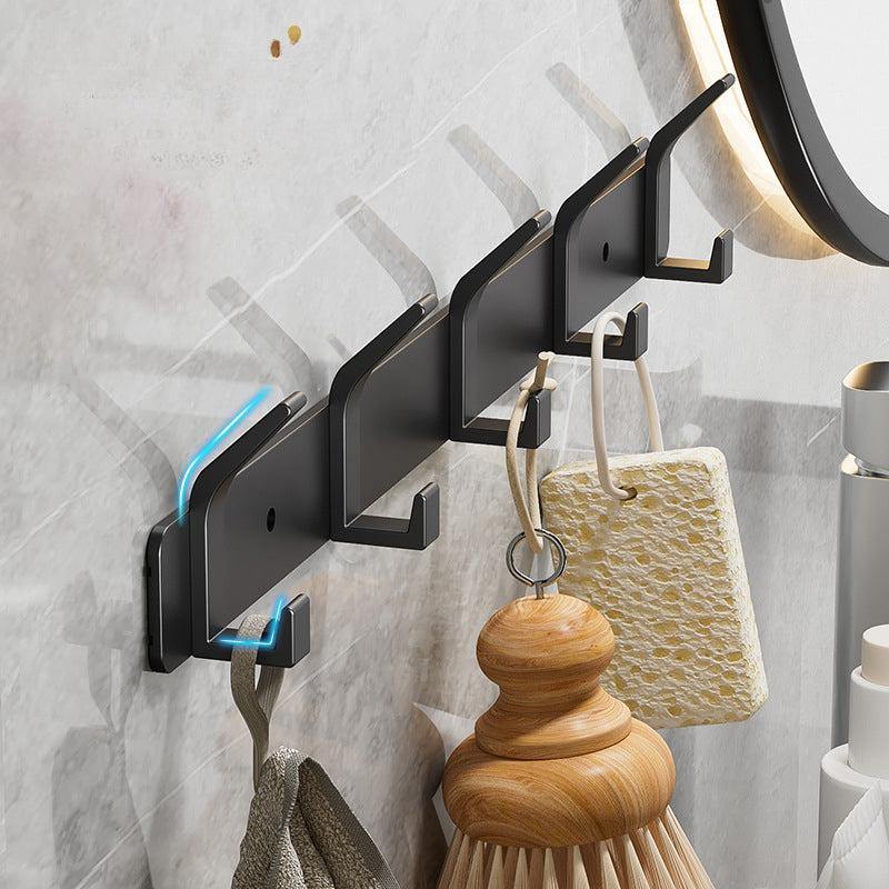 Metal Door Back Row Hook Multipurpose Coat Towel Hat Key Hanging Rack