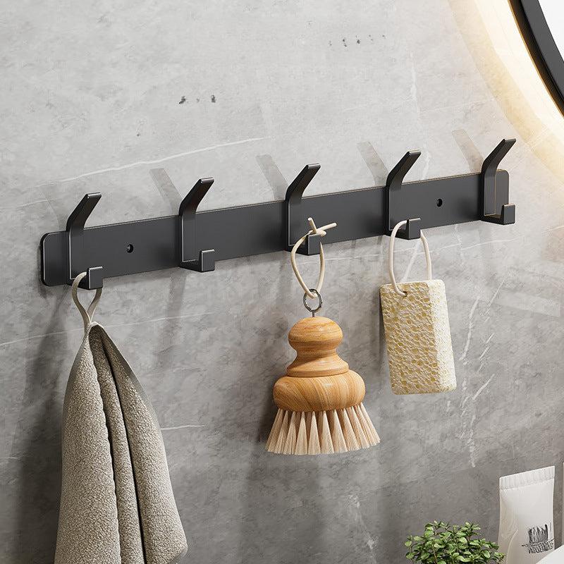Metal Door Back Row Hook Multipurpose Coat Towel Hat Key Hanging Rack