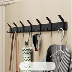 Metal Door Back Row Hook Multipurpose Coat Towel Hat Key Hanging Rack