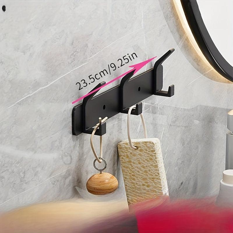 Metal Door Back Row Hook Multipurpose Coat Towel Hat Key Hanging Rack