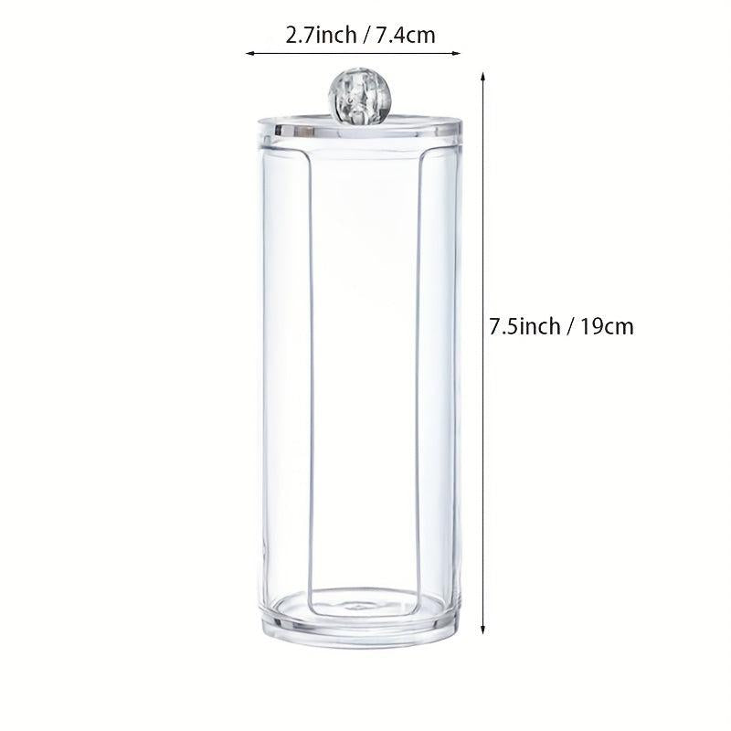 Swab Storage Holder With Clear Lid - Organize and Dispense Makeup Pads