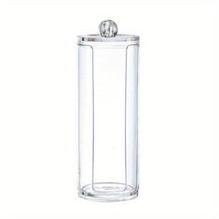 Swab Storage Holder With Clear Lid - Organize and Dispense Makeup Pads