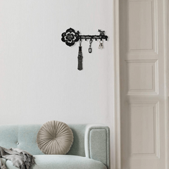 Stylish Rose Butterfly Key Hanger Wall Decoration Gift