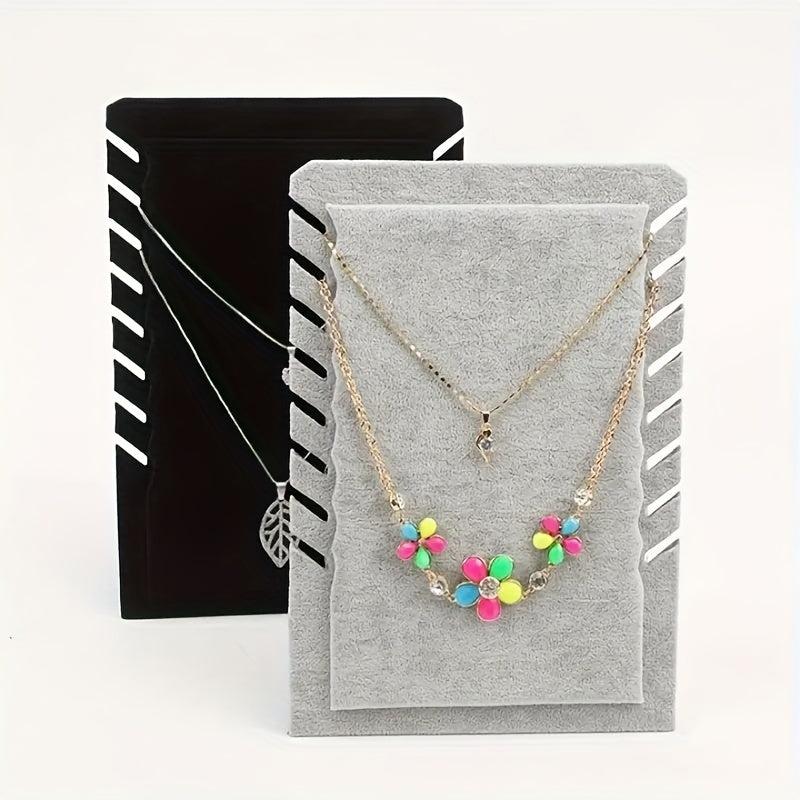 Velvet Jewelry Storage Rack for Necklaces Earrings Rings Bracelets Grey Green
