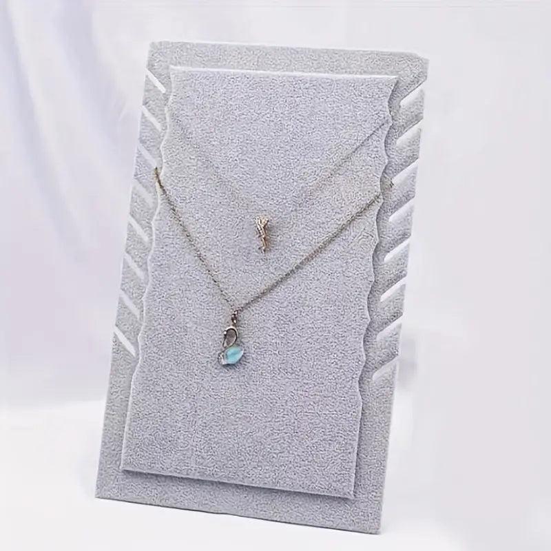 Velvet Jewelry Storage Rack for Necklaces Earrings Rings Bracelets Grey Green