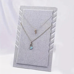 Velvet Jewelry Storage Rack for Necklaces Earrings Rings Bracelets Grey Green