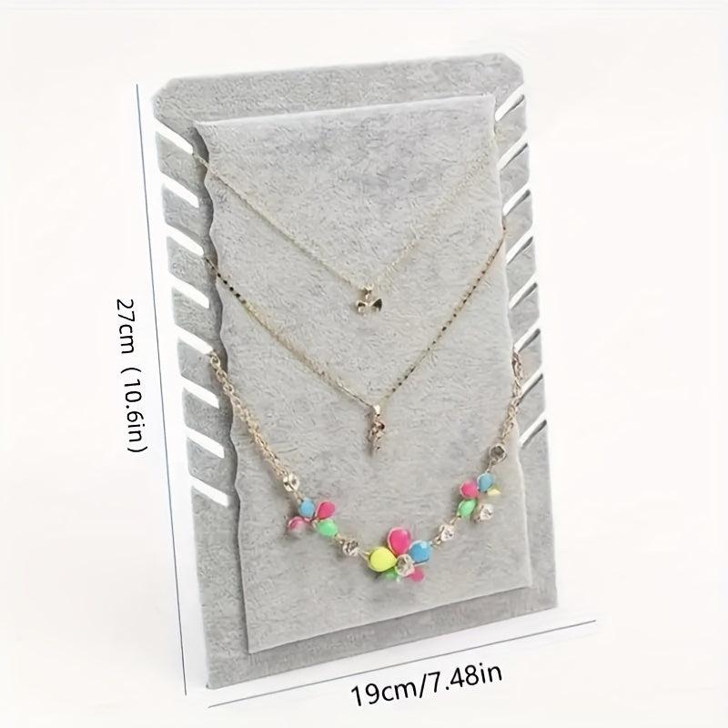 Velvet Jewelry Storage Rack for Necklaces Earrings Rings Bracelets Grey Green