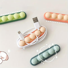 Soft Silicone Desktop Organizer for Data Cable Storage