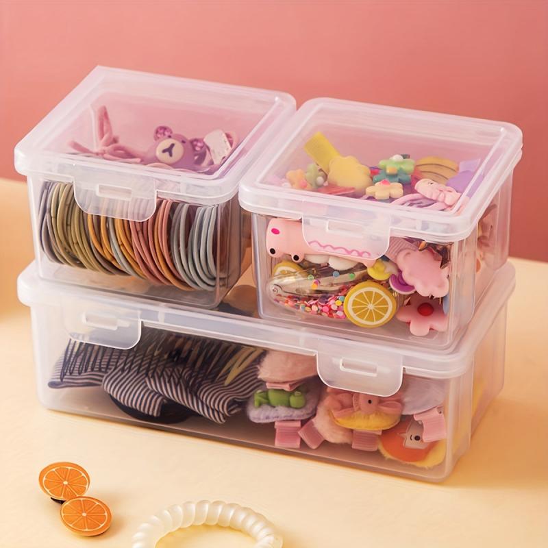 Hair Accessories Storage Box Clear Case for Hairpin & Jewelry, Transparent Box