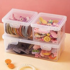 Hair Accessories Storage Box Clear Case for Hairpin & Jewelry, Transparent Box