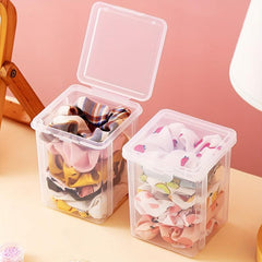 Hair Accessories Storage Box Clear Case for Hairpin & Jewelry, Transparent Box