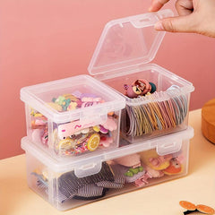 Hair Accessories Storage Box Clear Case for Hairpin & Jewelry, Transparent Box