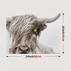 Highland Cow Canvas Wall Art Print Farmhouse Decor Giclee Artwork