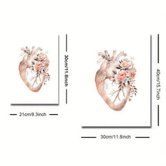 6pcs Anatomy Skeleton Organ Art Poster Heart Lungs Skull Spines Cad
