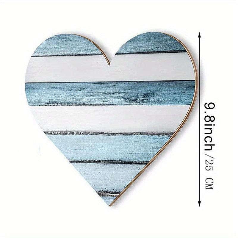 Rustic Heart Shaped Wood Sign for Home Decor