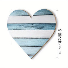 Rustic Heart Shaped Wood Sign for Home Decor