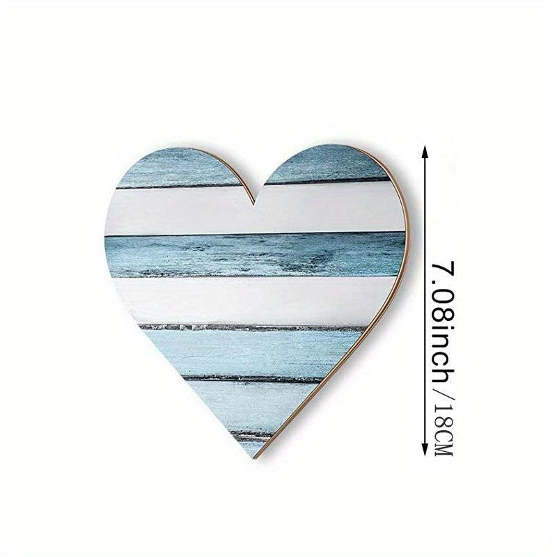 Rustic Heart Shaped Wood Sign for Home Decor